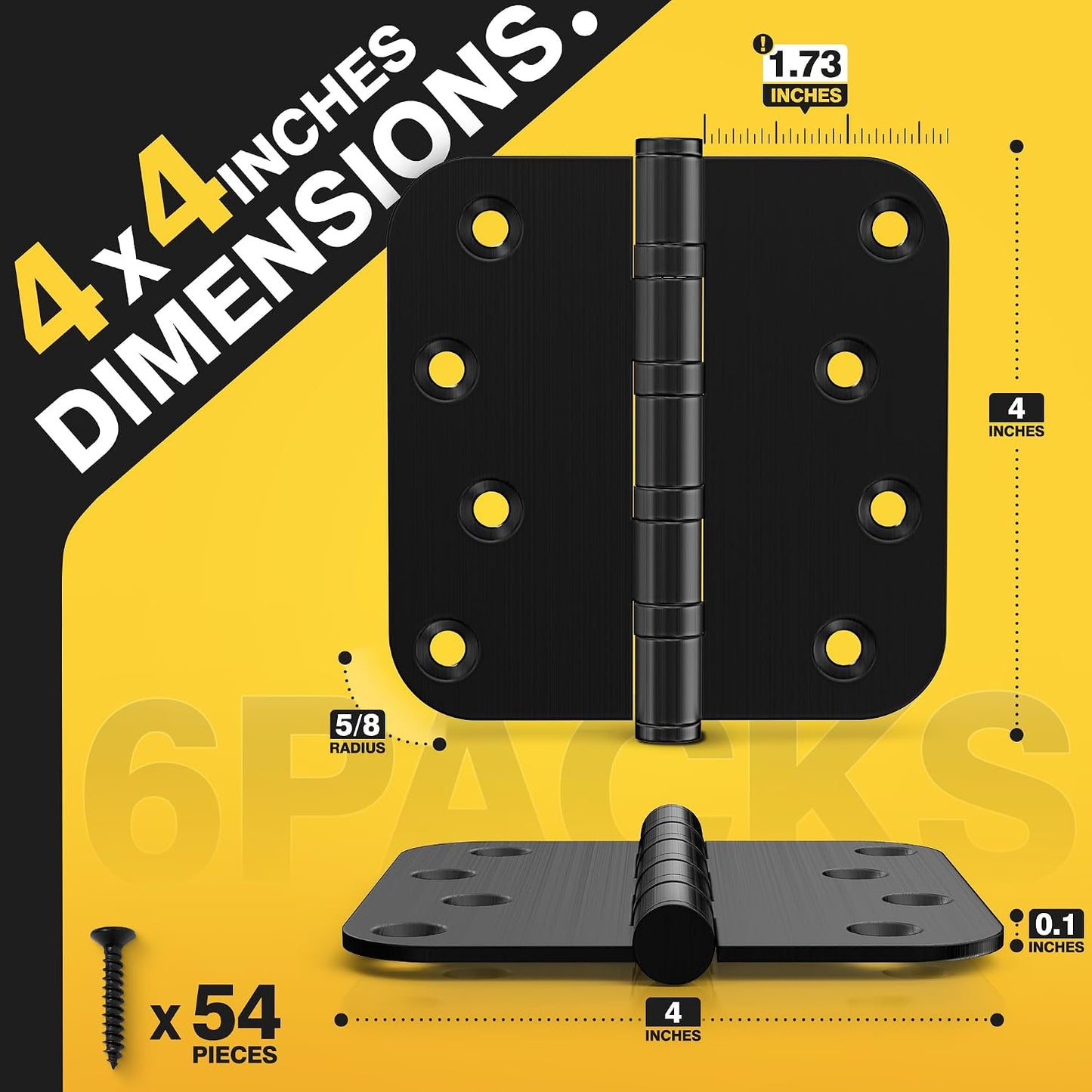 Bisagras puerta acero inox 4x4pulg suave silenciosa