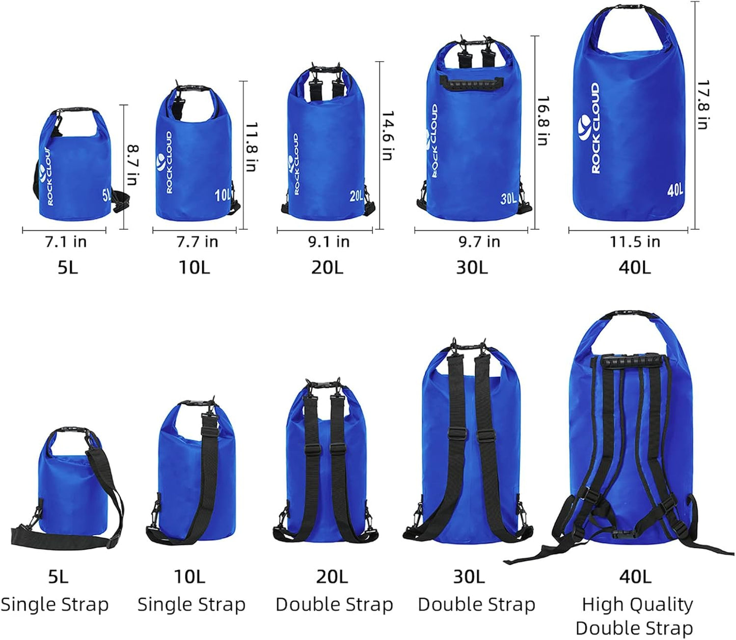 Bolsa impermeable 7.93gal para kayak surf pesca