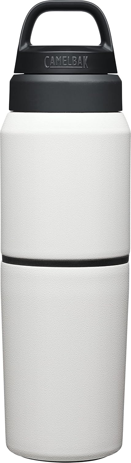 Botella agua acero inox con taza viaje
