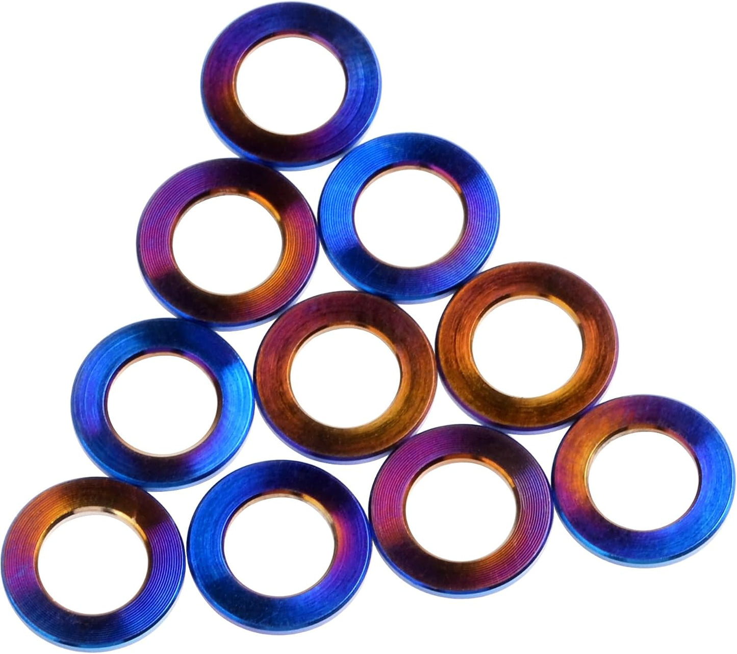 Tornillos planos M6 titanio paquete 10 azul tostado