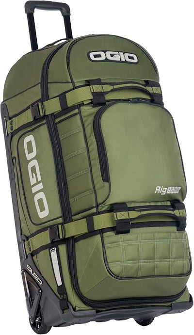 Bolsa de equipo con ruedas verde RIG 9800