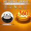 Luces estroboscópicas ámbar 48 LED base magnética 12-24V
