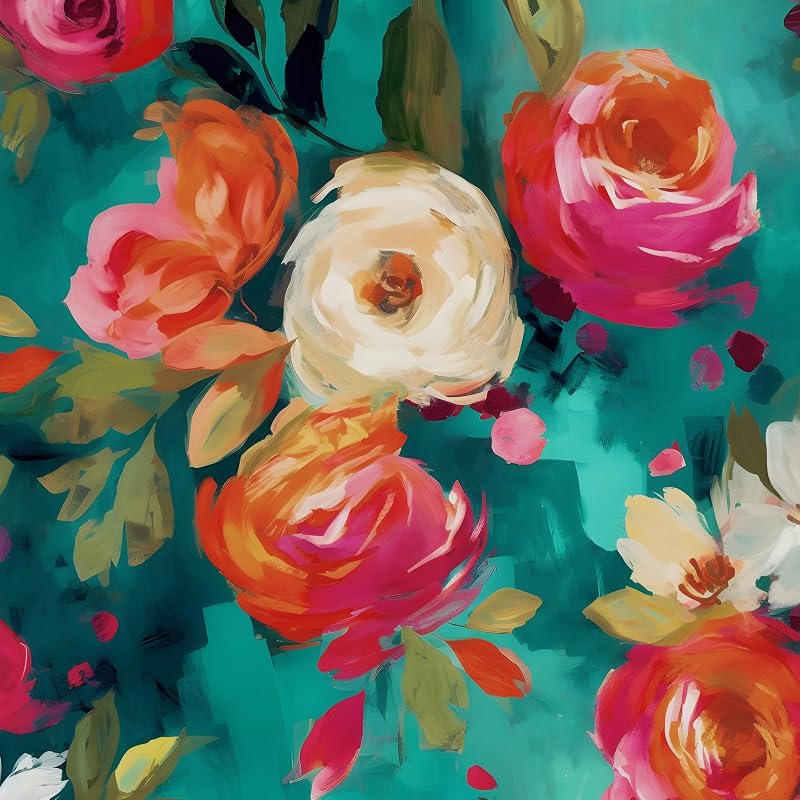 Papel tapiz acuarela floral 17.5x393.5 remov.