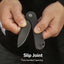 Cuchillo EDC hoja sueca 14C28N mango G10 negro