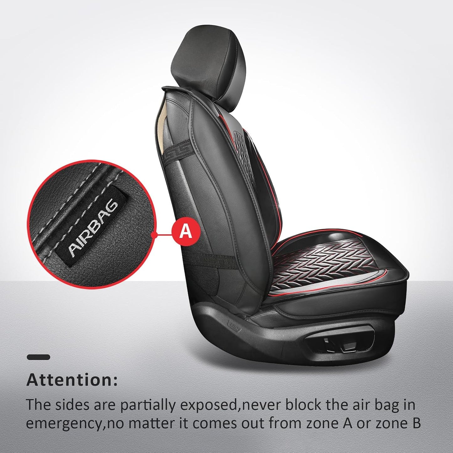 Fundas asiento delantero auto 2 Pzas cuero sintético