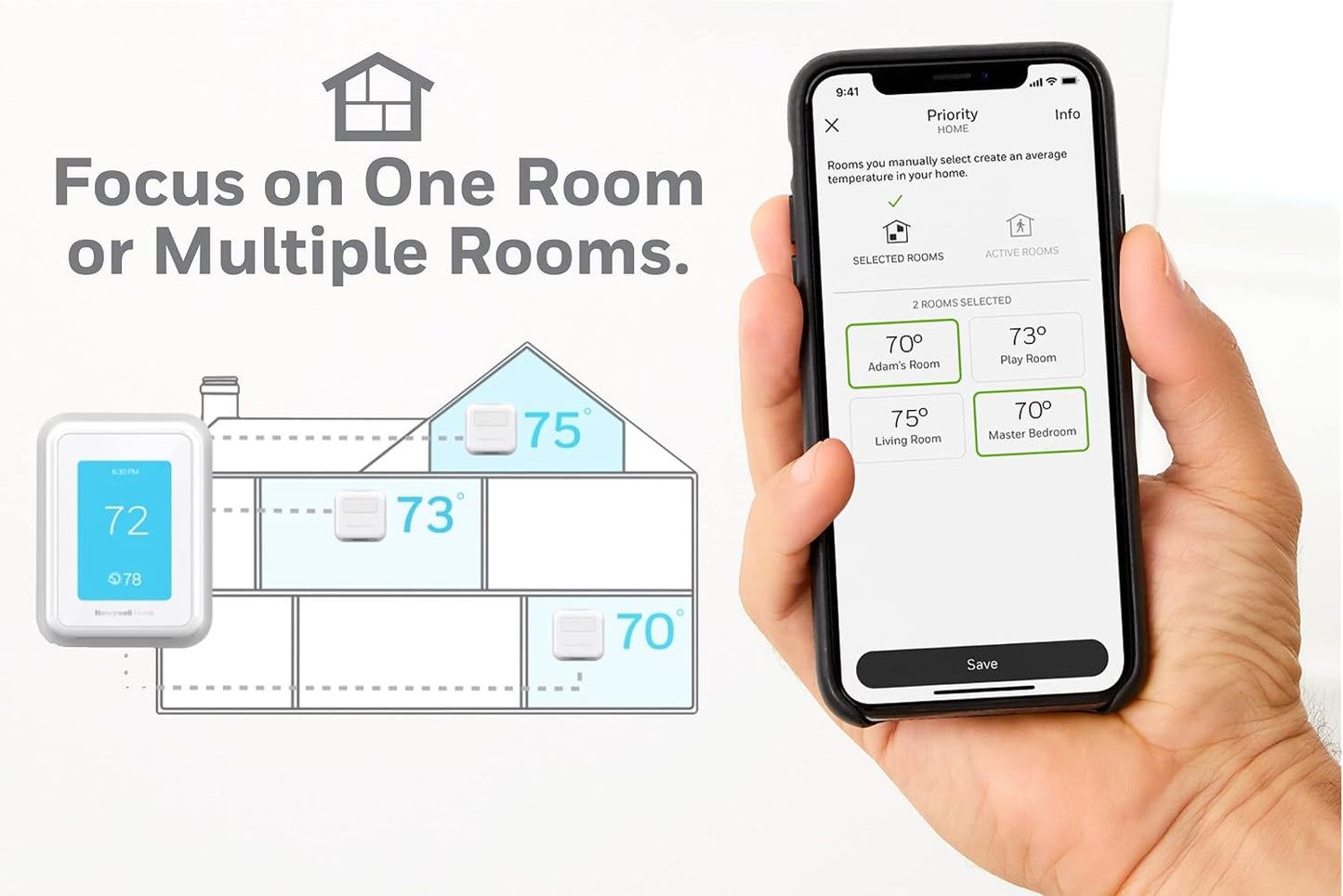 Termostato Wi-Fi T9 con sensor de habitación