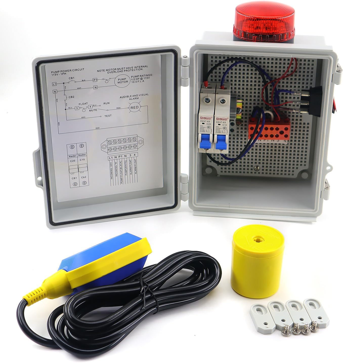 Alarma bomba sumidero con luz intermitente y 110 db
