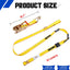 Correas amarre remolque doble J 4 Pzas 3.5t