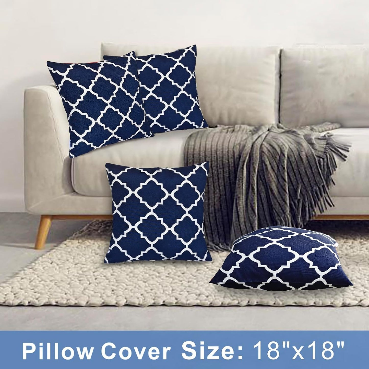 2 Almohadas Impermeables 18x18" Exterior Hogar