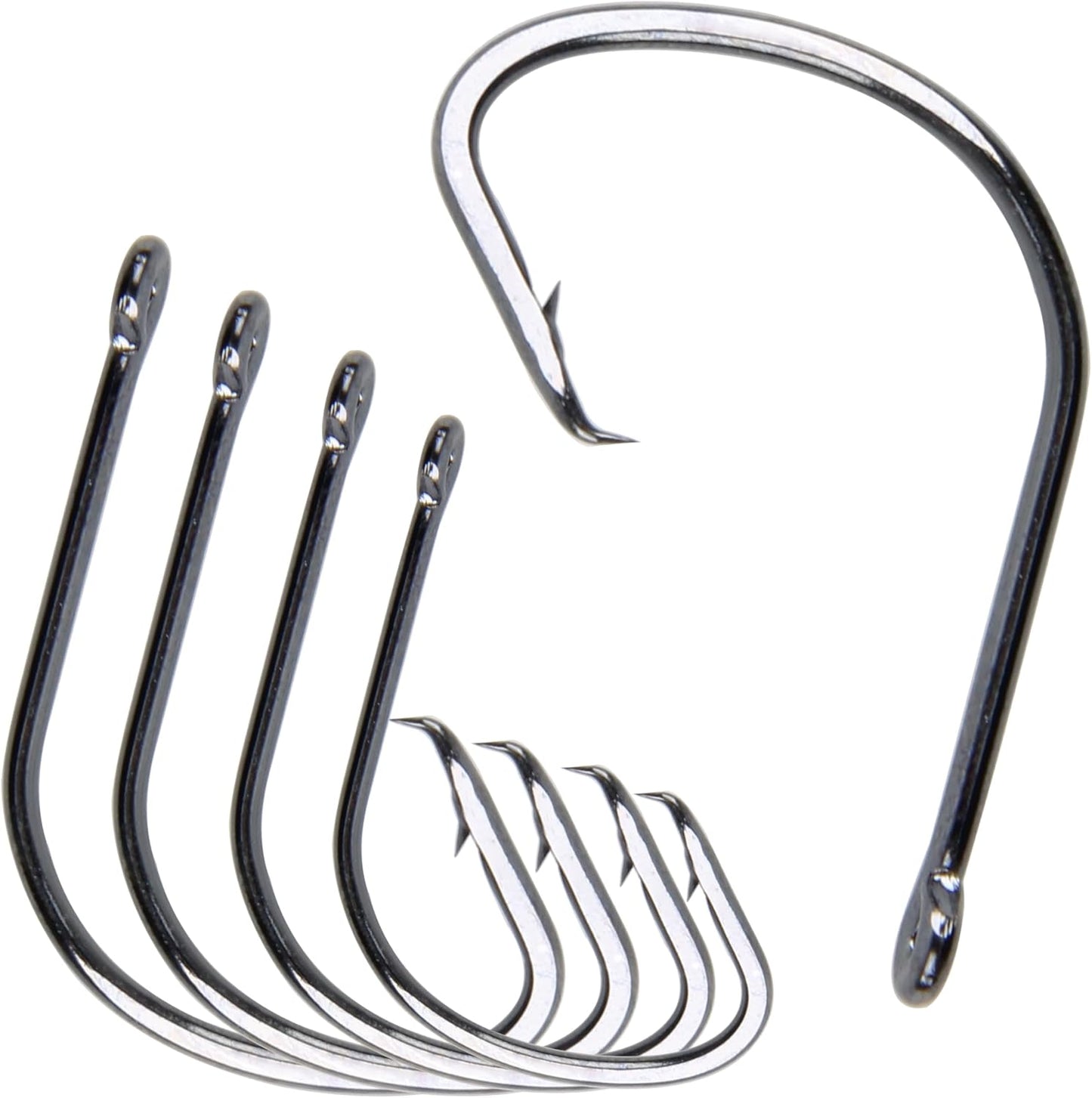 Ganchos circulares acero alto carbono 50uds para bagre trucha