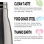 4 Pzas Botella Agua Acero Inox Doble Pared 17oz