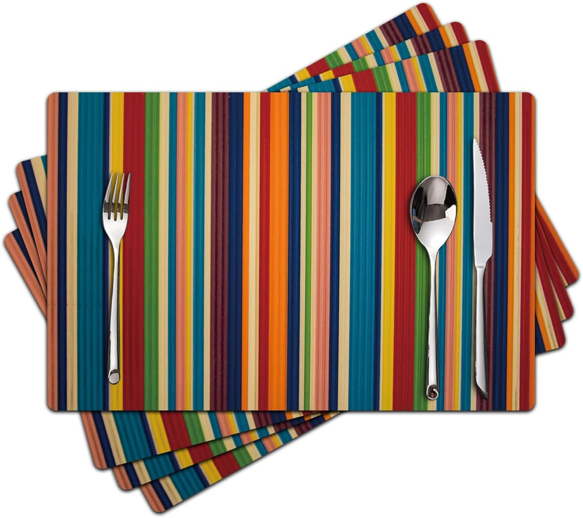 Set 4 Manteles Cuero Sintético Resistentes Antideslizantes