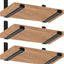 Soportes estante 12pulg para flotante 1/5pulg 6 Pzas