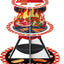 Torre cupcakes verano soporte pastel tema barbacoa rojo y negro