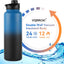 Botella agua aislada acero inox 40oz con pajita doble pared