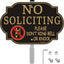 Letrero No Soliciting aluminio estaca 12x8"