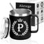 Taza Personalizada con Letra P Aislada 12oz para Hombres
