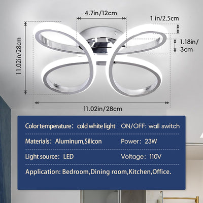 Lámpara Led Moderna Semiempotrada 6000K para Pasillo Dormitorio