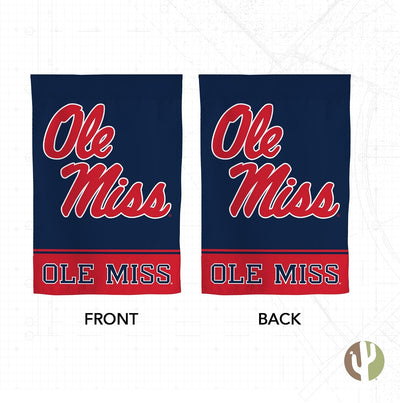 Bandera jardín UM Ole Miss Rebels 12x18"