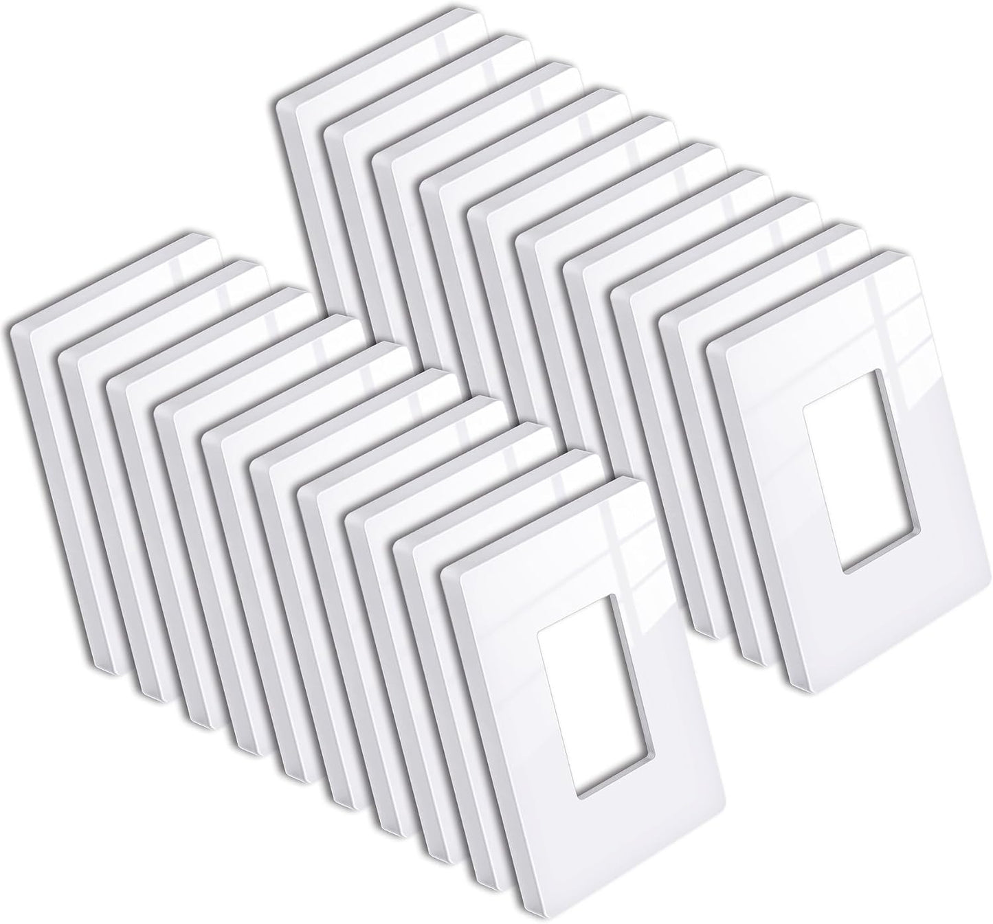 Cubierta salida pared decorativa 4.88x3.11pulg blanco