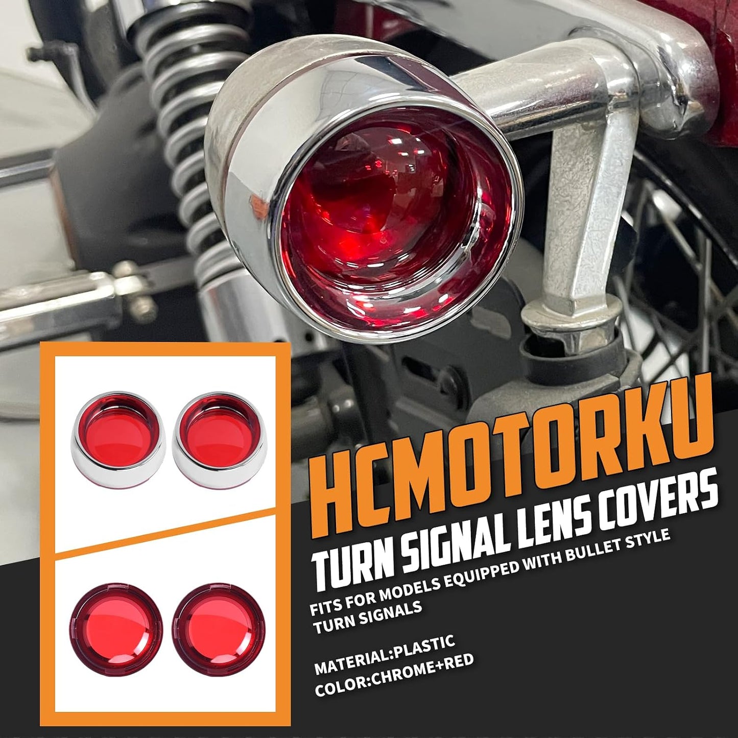 Funda lente señal giro motocicleta comp Harley 2000-25