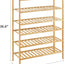 Zapatero bambú 6 niveles apilable dormitorio pasillo