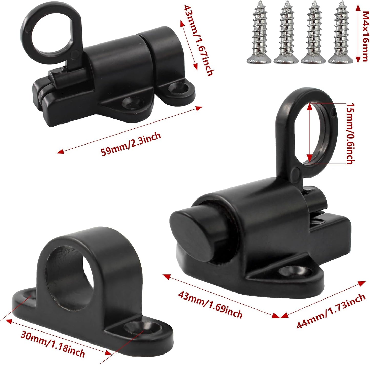 Cerrojos automática puerta resorte negro seguridad