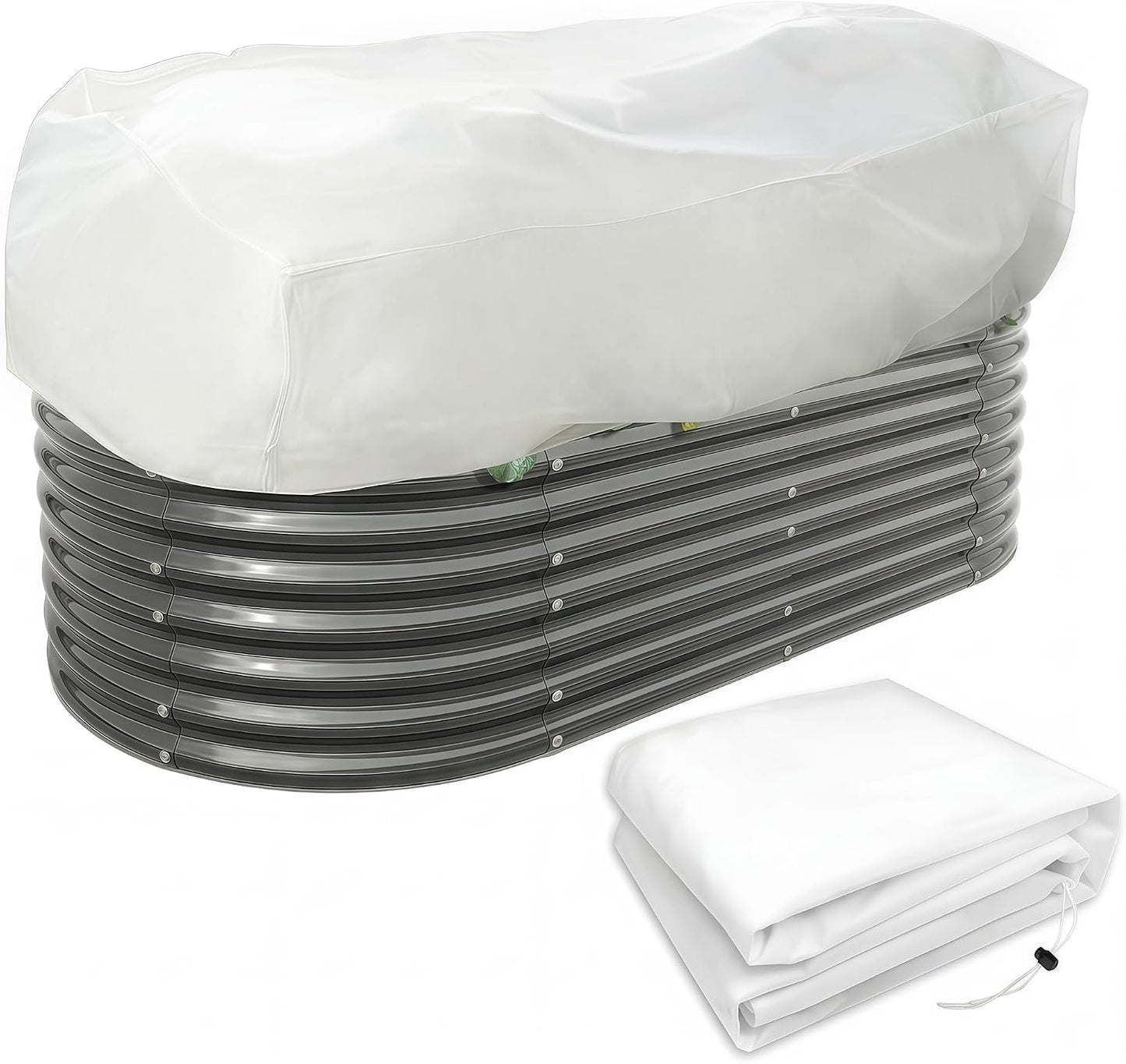 Cubierta rectangular para plantas 4x3ft tela con cremallera