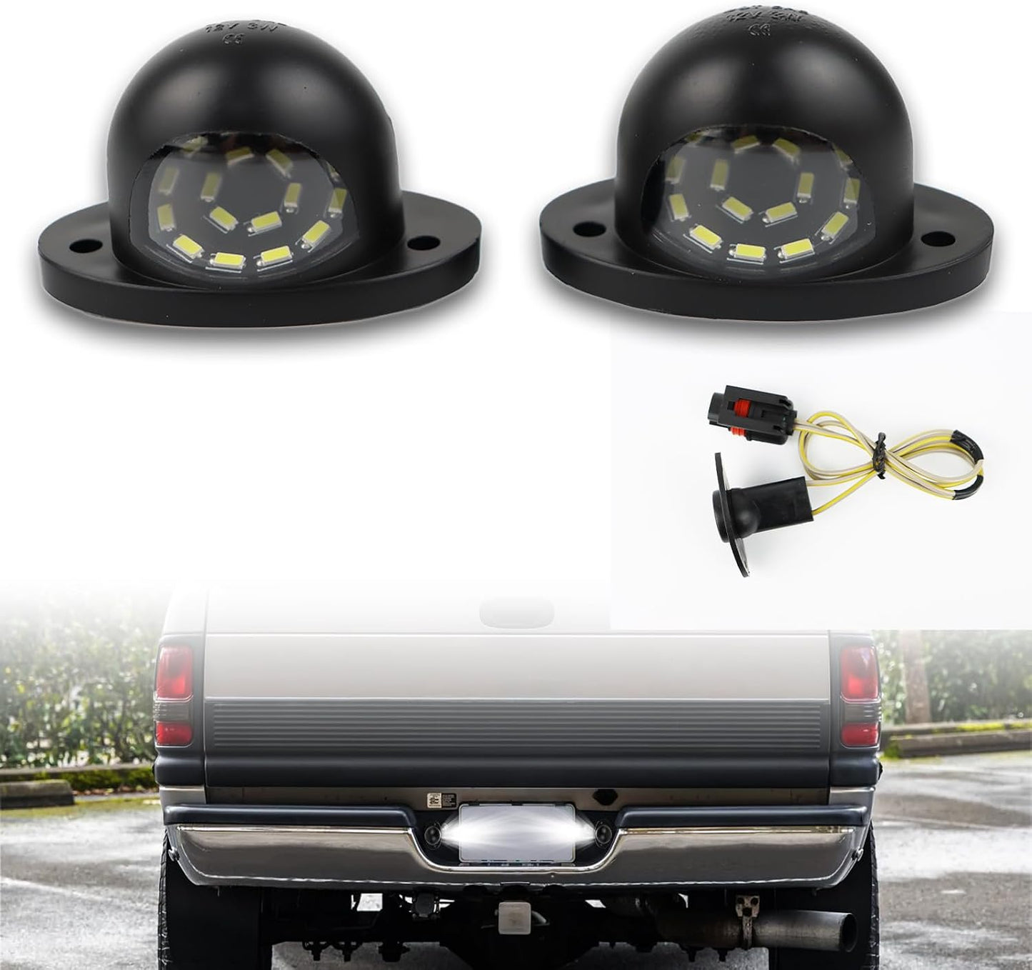 Luz LED matrícula Dodge Ram 6000K 2 Unidades