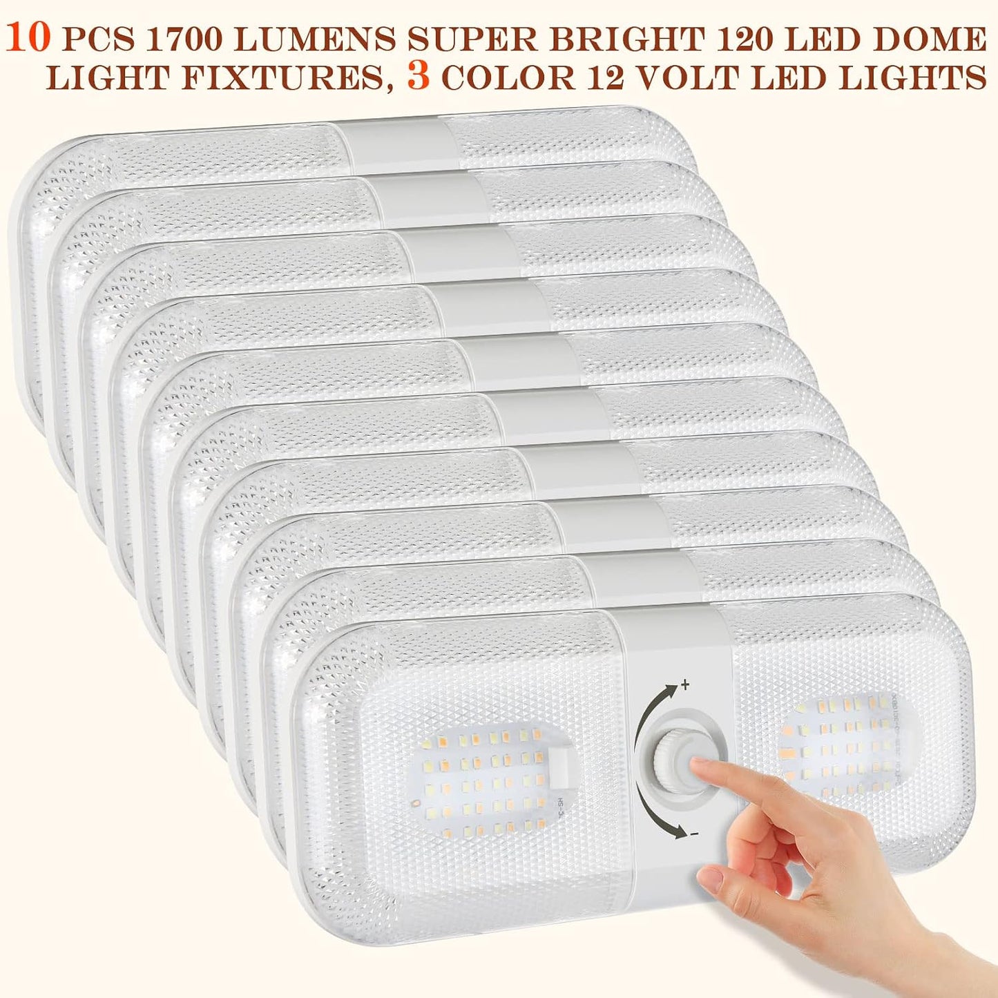 10 Luces LED Caravana 12V 3 Colores