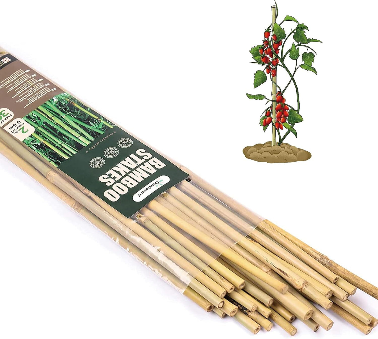 Varillas bambú para plantas en maceta pack 30