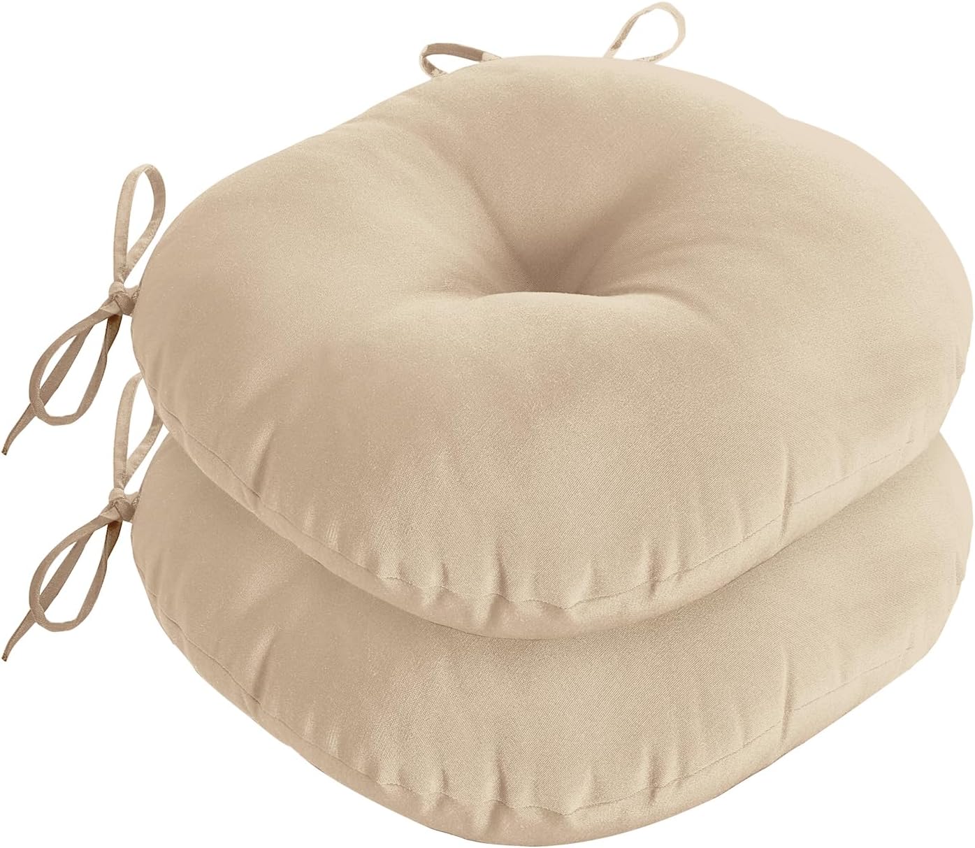 2 Pzas Cojines Silla Bistro Resistentes Agua 15x15pulg Beige