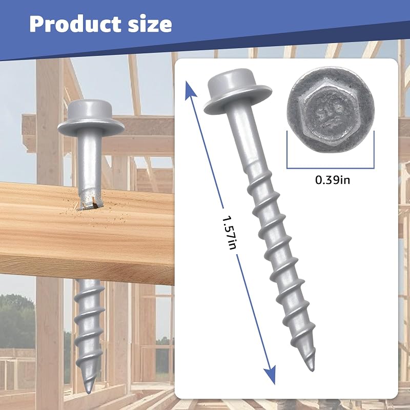 Tornillos conector SD9112R500 hex 1/4" galvanizado