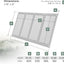 Cubierta ventilación HVAC 16x8" metal malla blanca set 5