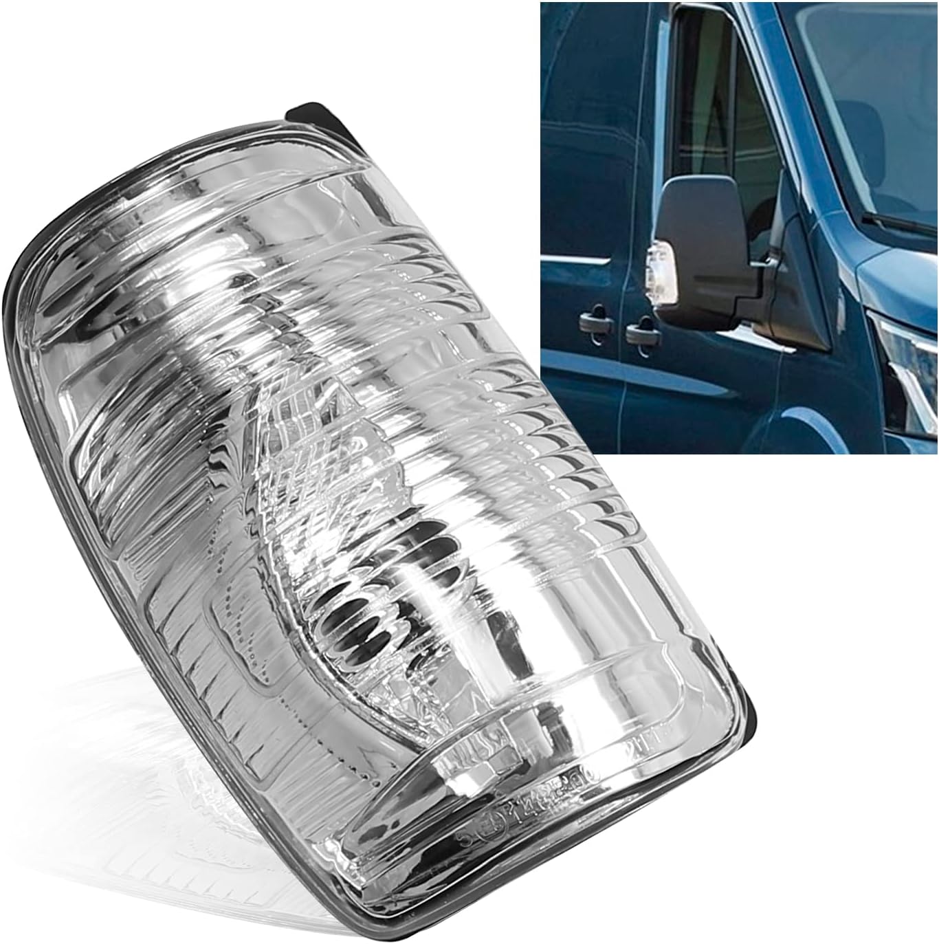 Espejo lateral conductor con luz giro comp Ford Transit