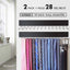 2 Soportes Corbata Madera 28 Ganchos Plegables Negro