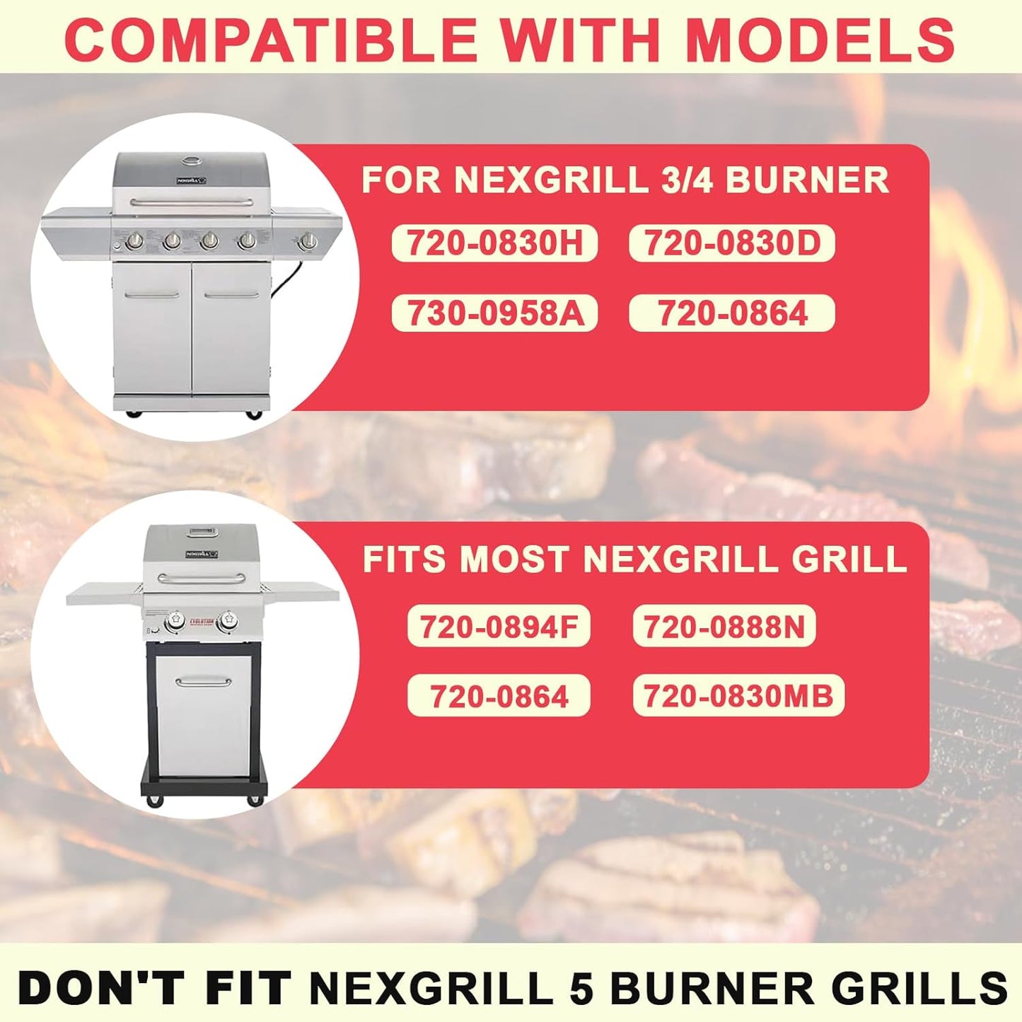 Kit encendido parrilla Nexgrill 4 quemadores botón táctil