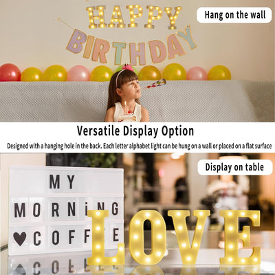 Letra M LED con pilas para luces de noche bodas cumpleaños