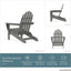 Silla plegable Adirondack gris pizarra