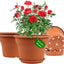 Maceta plástico 16pulg para plantas interiores set 4 con platillos