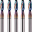 Set 5 brocas fresadora espiral 1/4pulg TAC