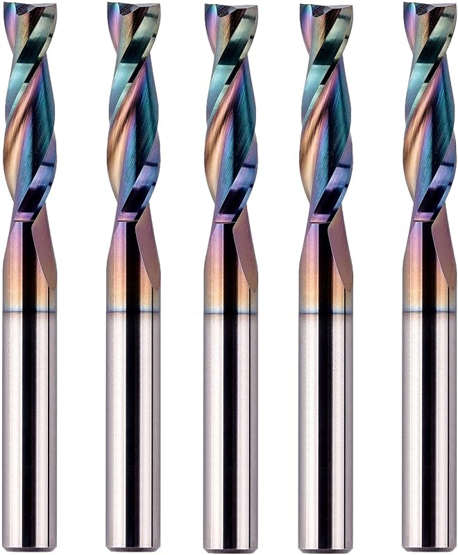 Set 5 brocas fresadora espiral 1/4pulg TAC