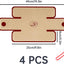 4 Forros Silicona Pan Reutilizables 9x5pulg Base Marrón