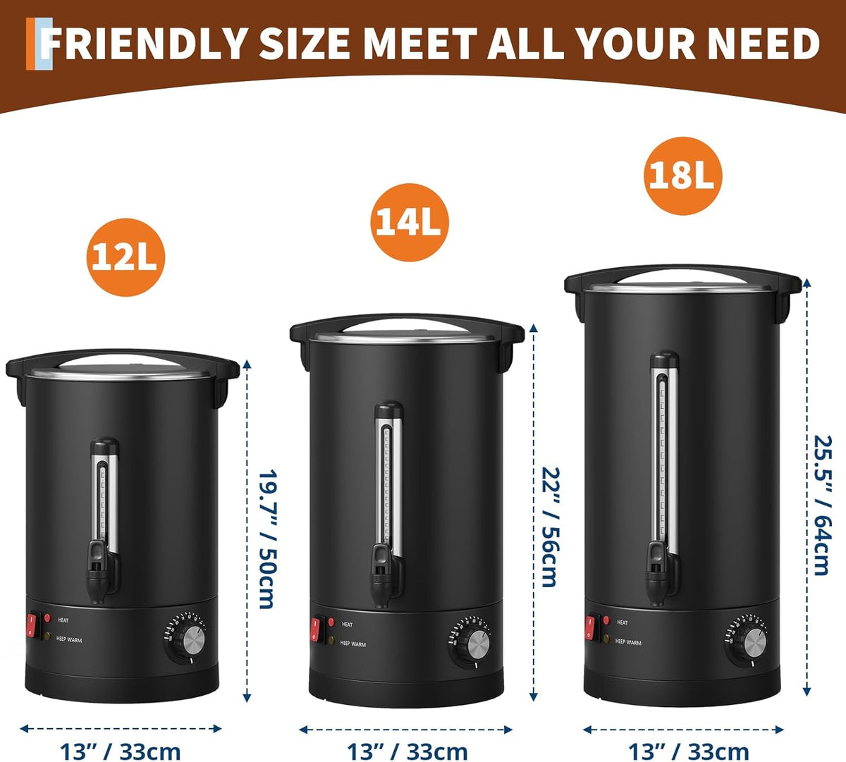 Cafetera Comercial 80 Tazas Acero Inox 304 Dispensador Rápido