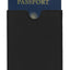 Cartera de Cuero para Pasaporte Negro con Bolsillo Interior