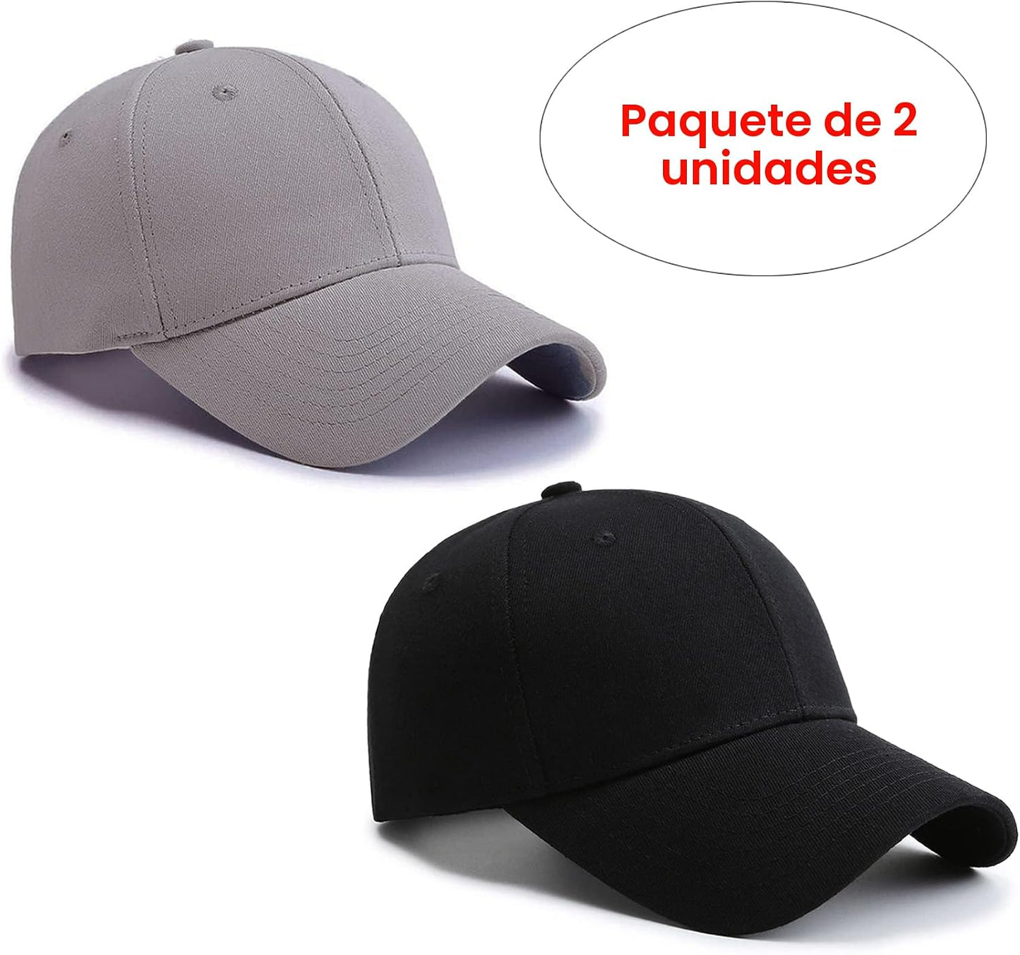 2 Pack Gorra Béisbol para Hombre y Mujer