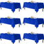 Manteles azul real 60x102pulg pack 6 poliéster reutilizables