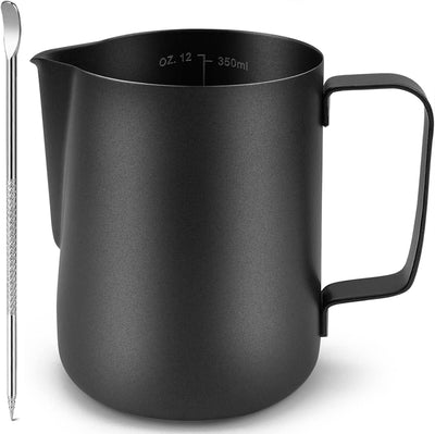 Jarra espuma leche acero inox 12oz para espresso capuchino