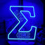 Letrero neón Sigma LED atenuable USB para decoración