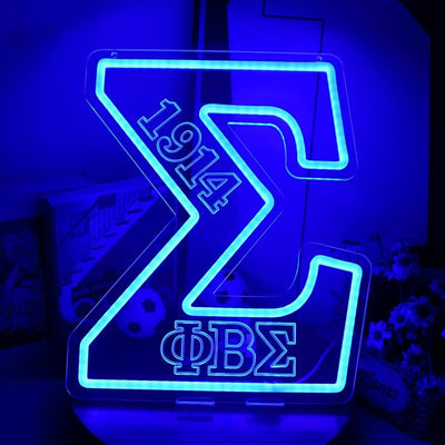 Letrero neón Sigma LED atenuable USB para decoración